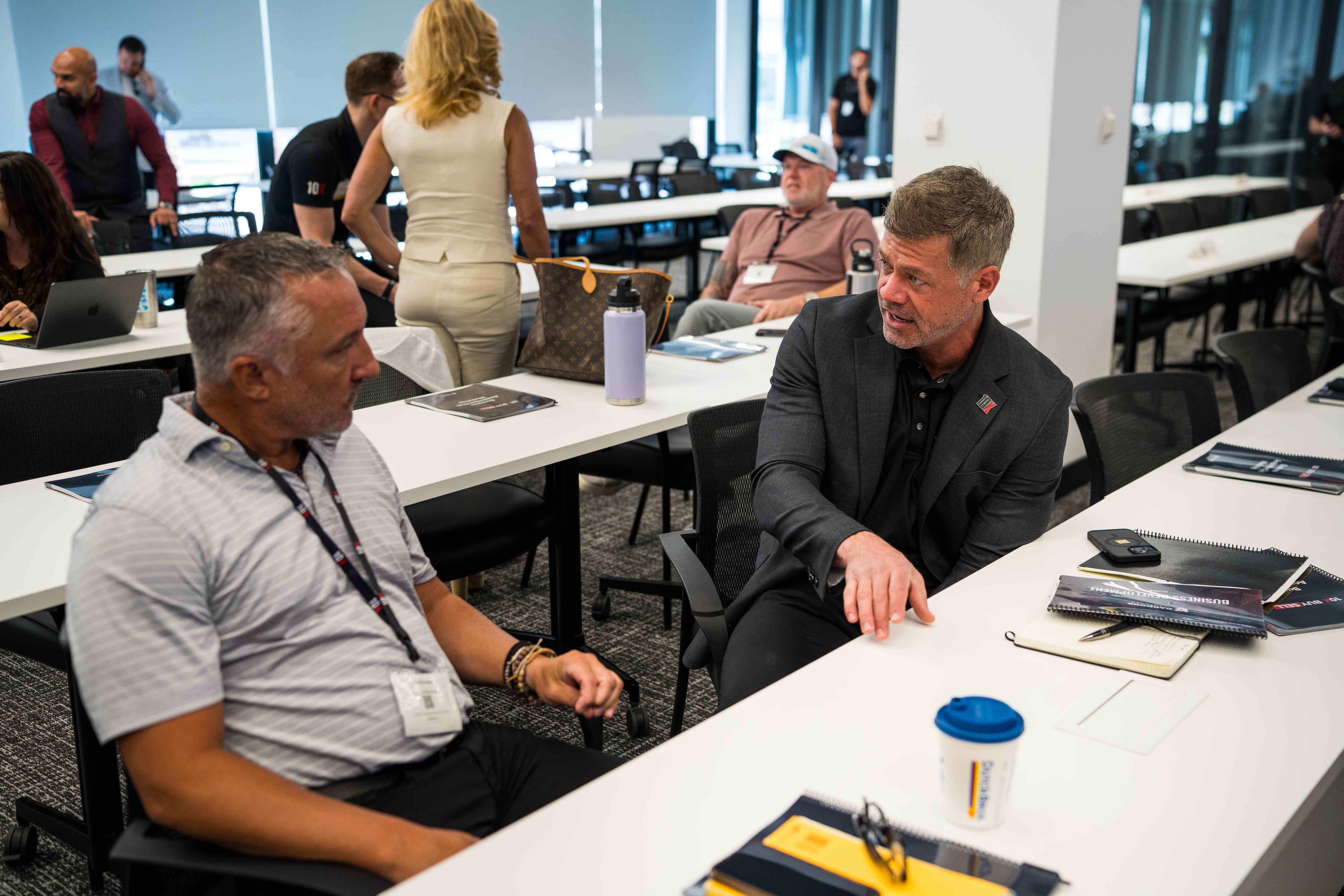 One-on-one mentoring session between members